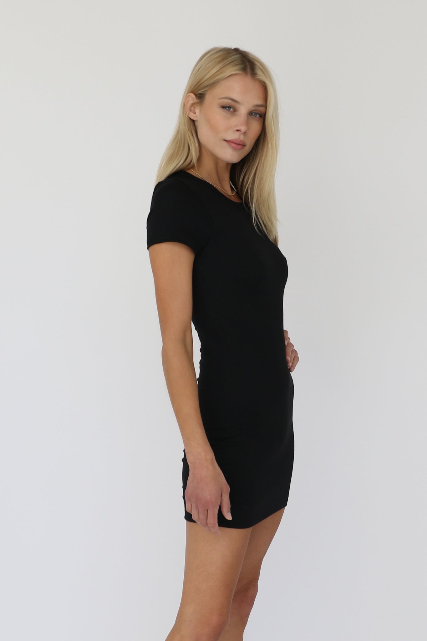 Baby Tee Dress - Black