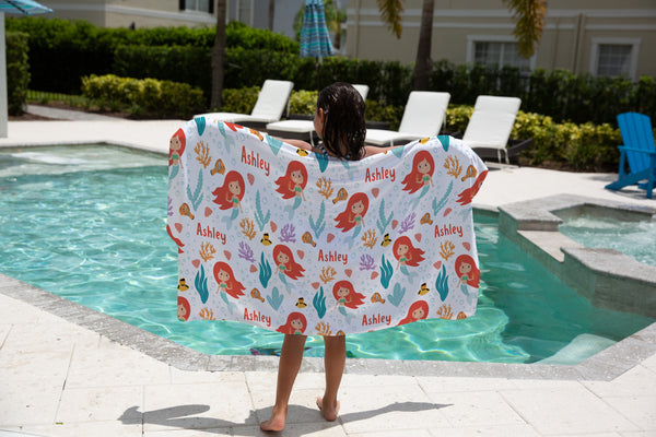 Personalised Mermaid Towel