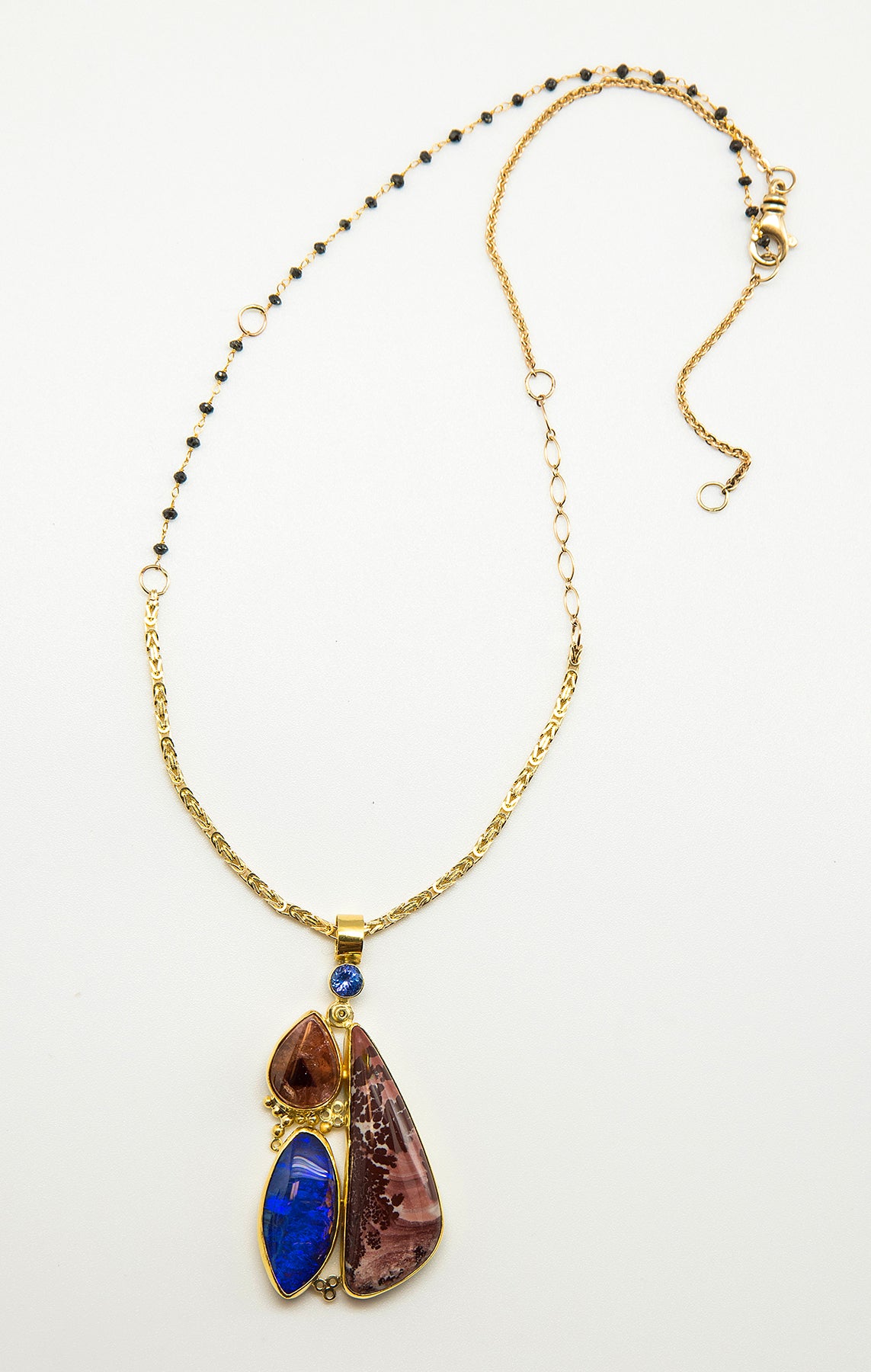 Jennifer Kalled Apache Sage with Boulder Opal Pendant