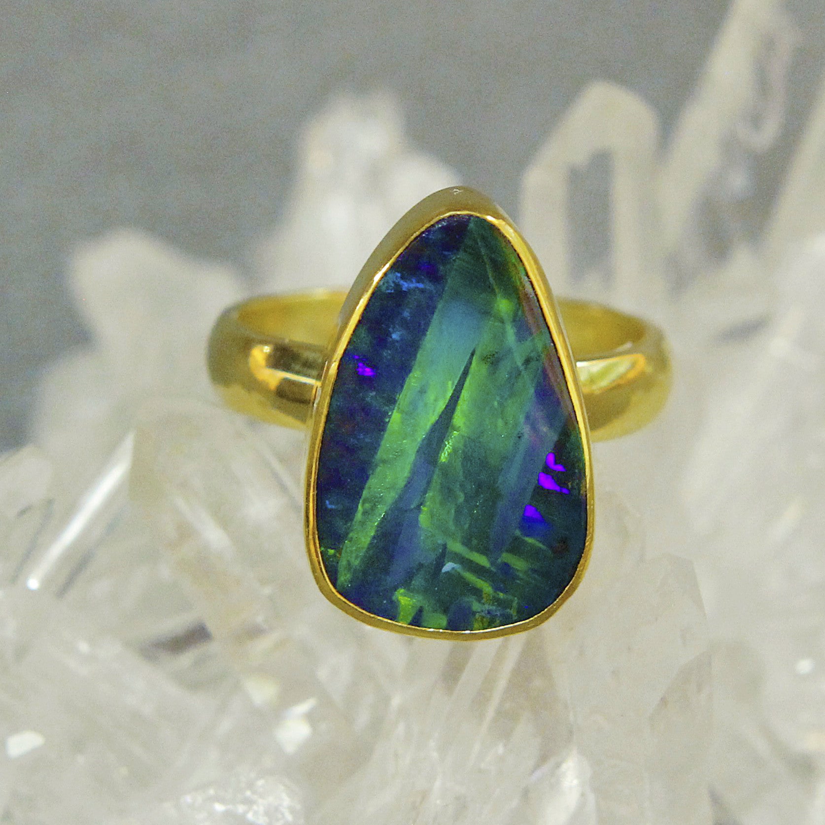 Boulder Opal Ring