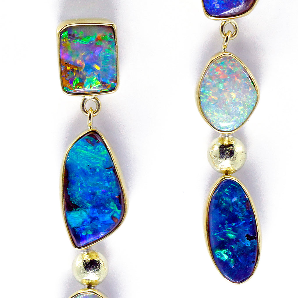 Boulder Opal Earring Dangle 22k 18k Gold – The Kalled Gallery