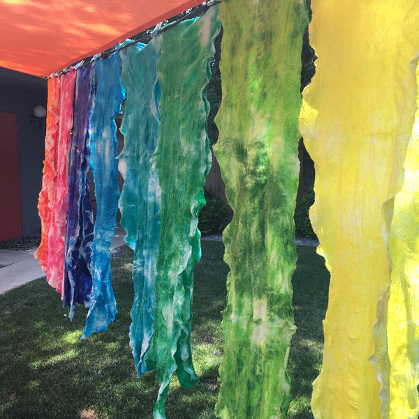 dyed batting wall art