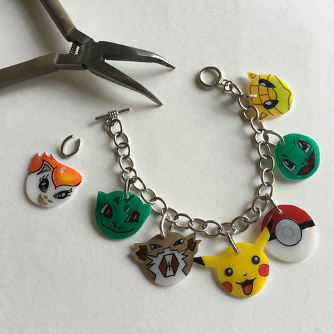 Pokemon DIY Shrink Plastic Bracelet - Step 6  Assemble