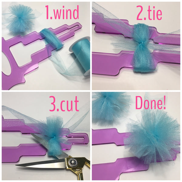 Tulle Pompom How-to photos