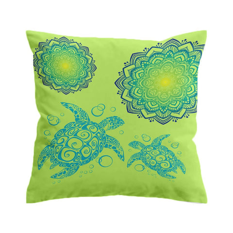 Sea Turtle Twist Mandala Cushion Cover-🇦🇺 Australian Coastal Passion