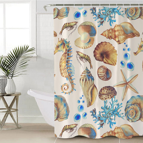 ocean themed shower curtain