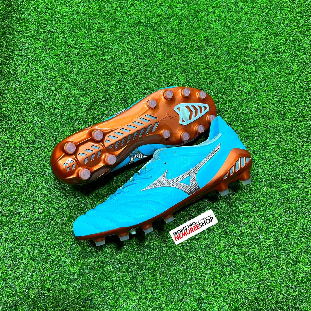 MIZUNO Soccer Shoes MORELIA NEO 3 JAPAN ( CURACAO BLUE / RED BROWN SATIN) |  Nemuree Shop - Online Sports Store