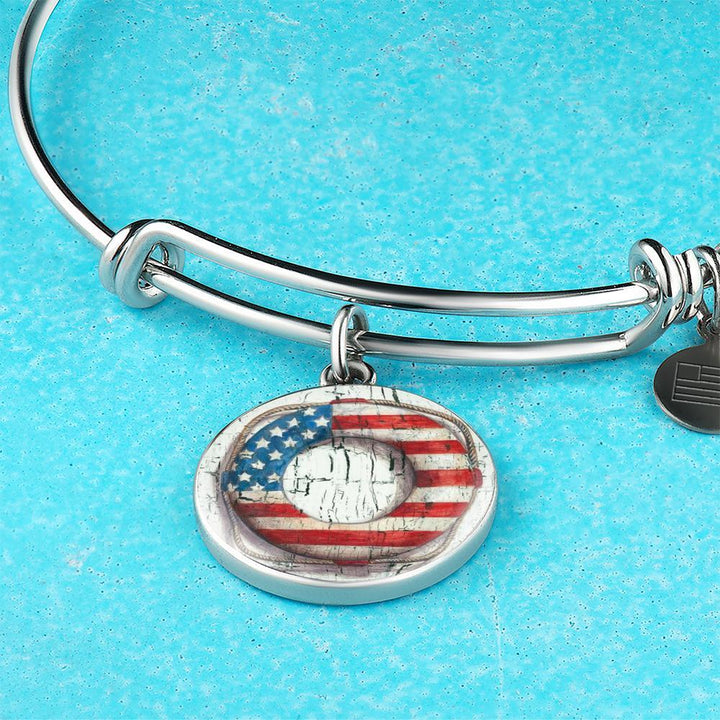 American Beachy Lifebelt Bangle Bracelet - Coastal Passion