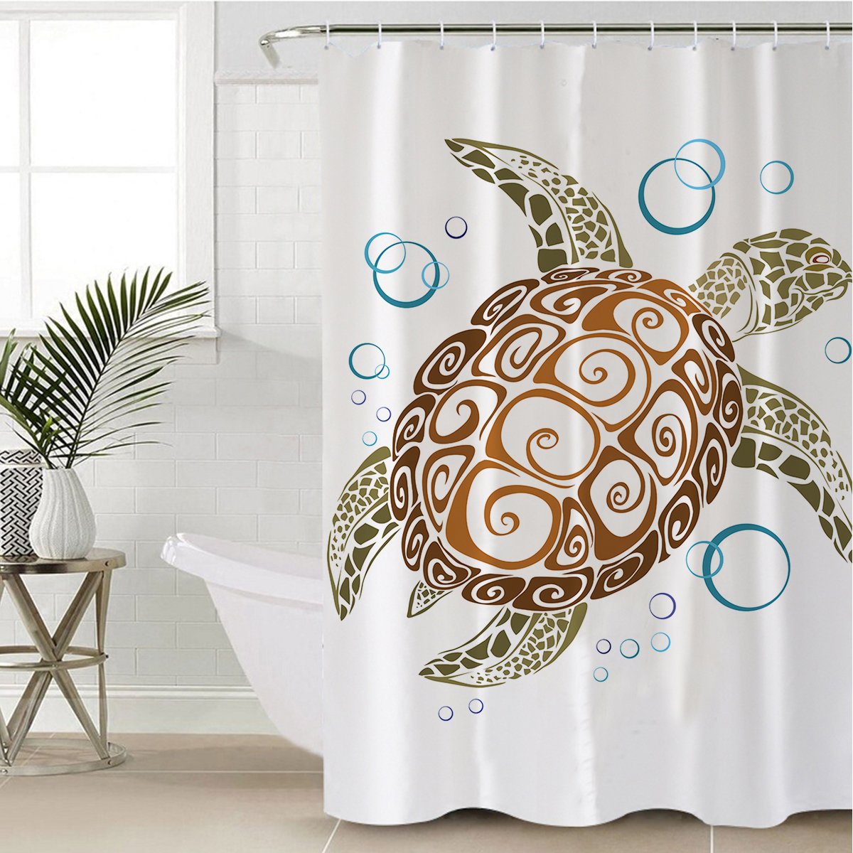 ocean themed shower curtain