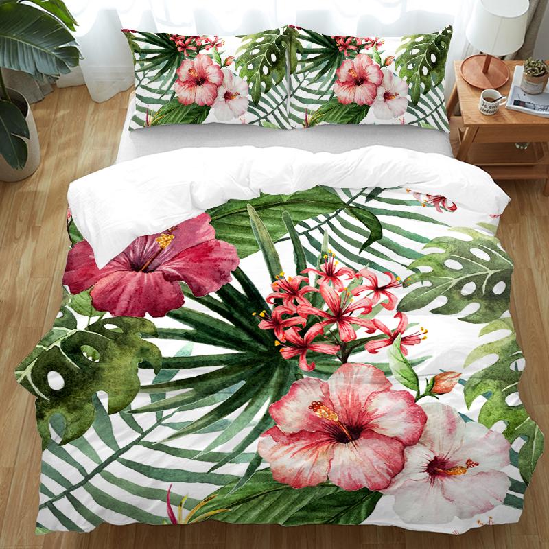 Tropical Hibiscus Bedding Set - Coastal Passion