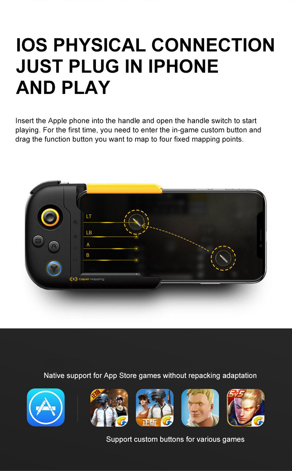 New generation WASP Gamepad Portable Mini GamePad For ios system Apple mobile phone Bluetooth Remote Controller Gamepad Accessories