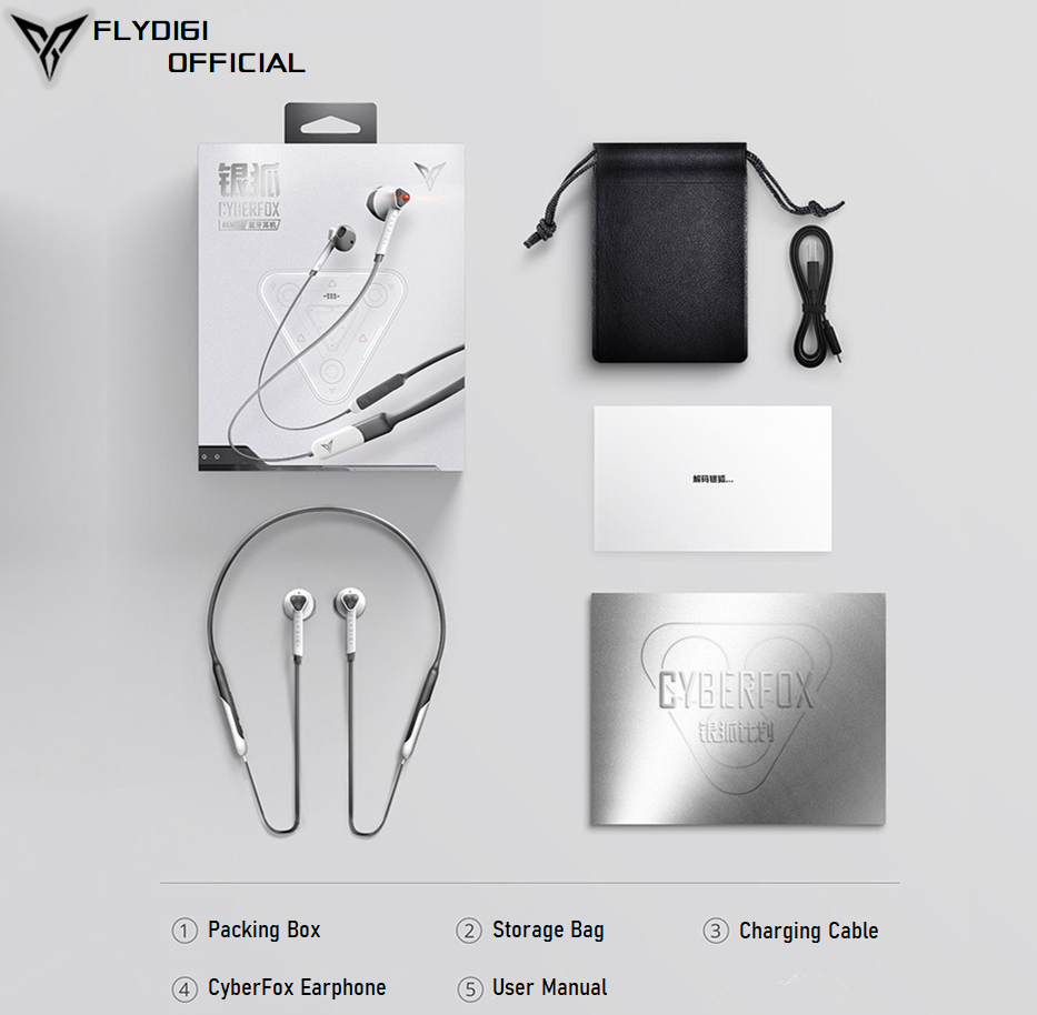 flydigi cyberfox low latency neckband earphones