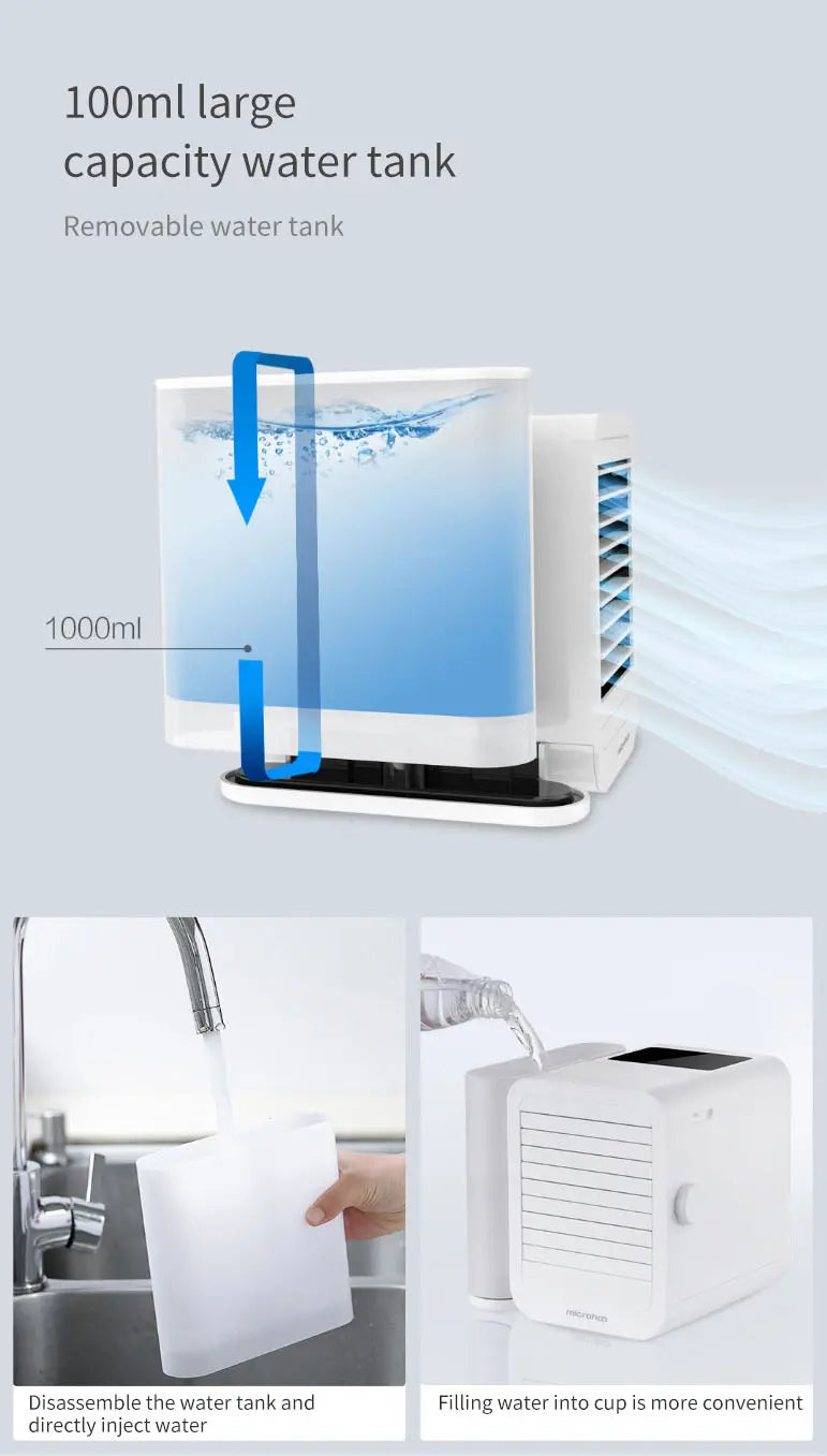 100ml large capacity mini air cooler