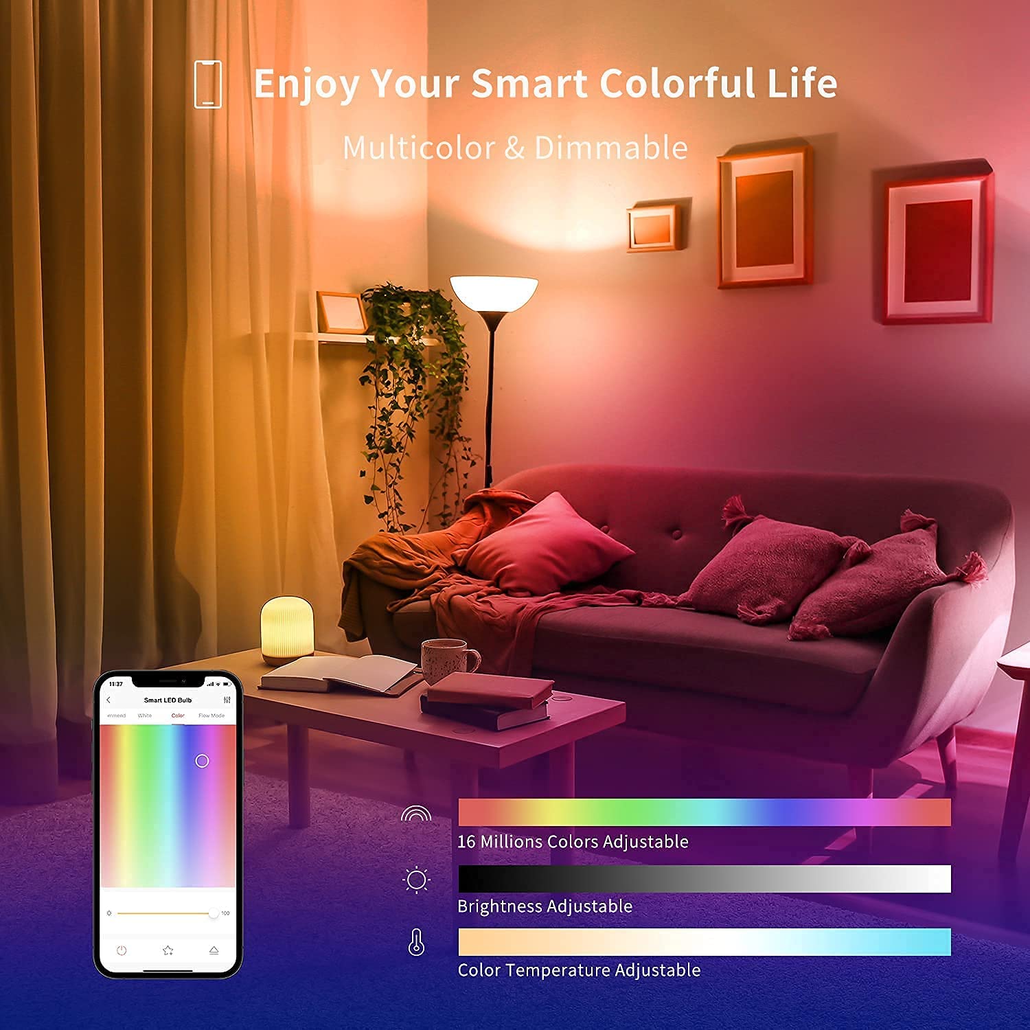 Yeelight Smart Light RGB Bulb 800 lumens