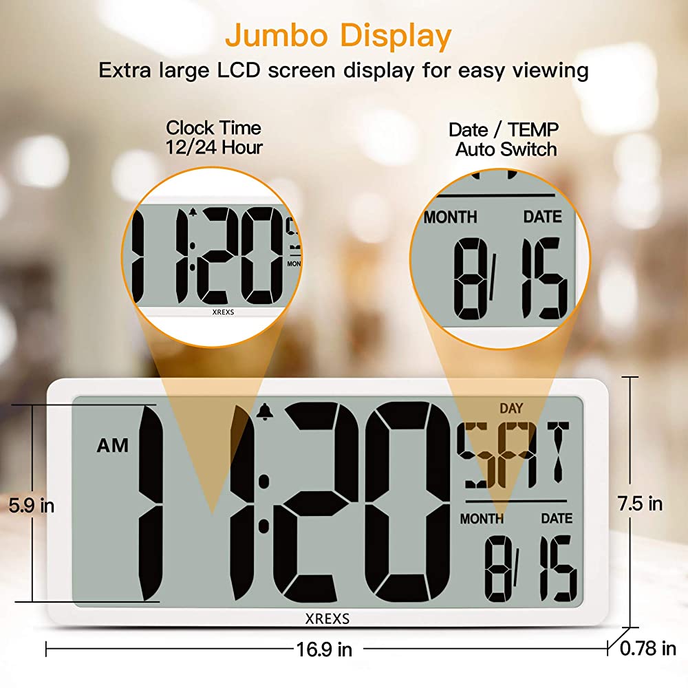 With Auto Backlight digital clock