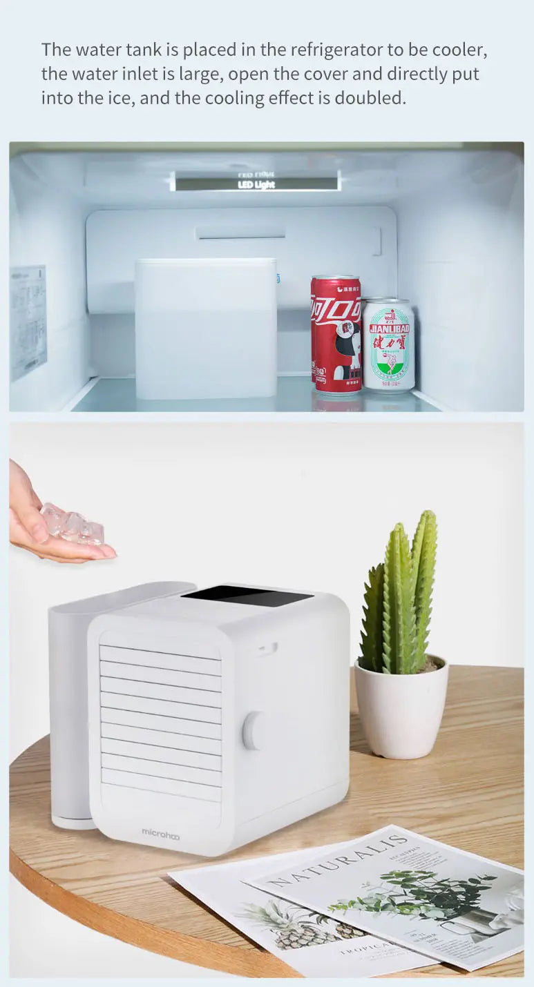 mini air cooler with ice storage