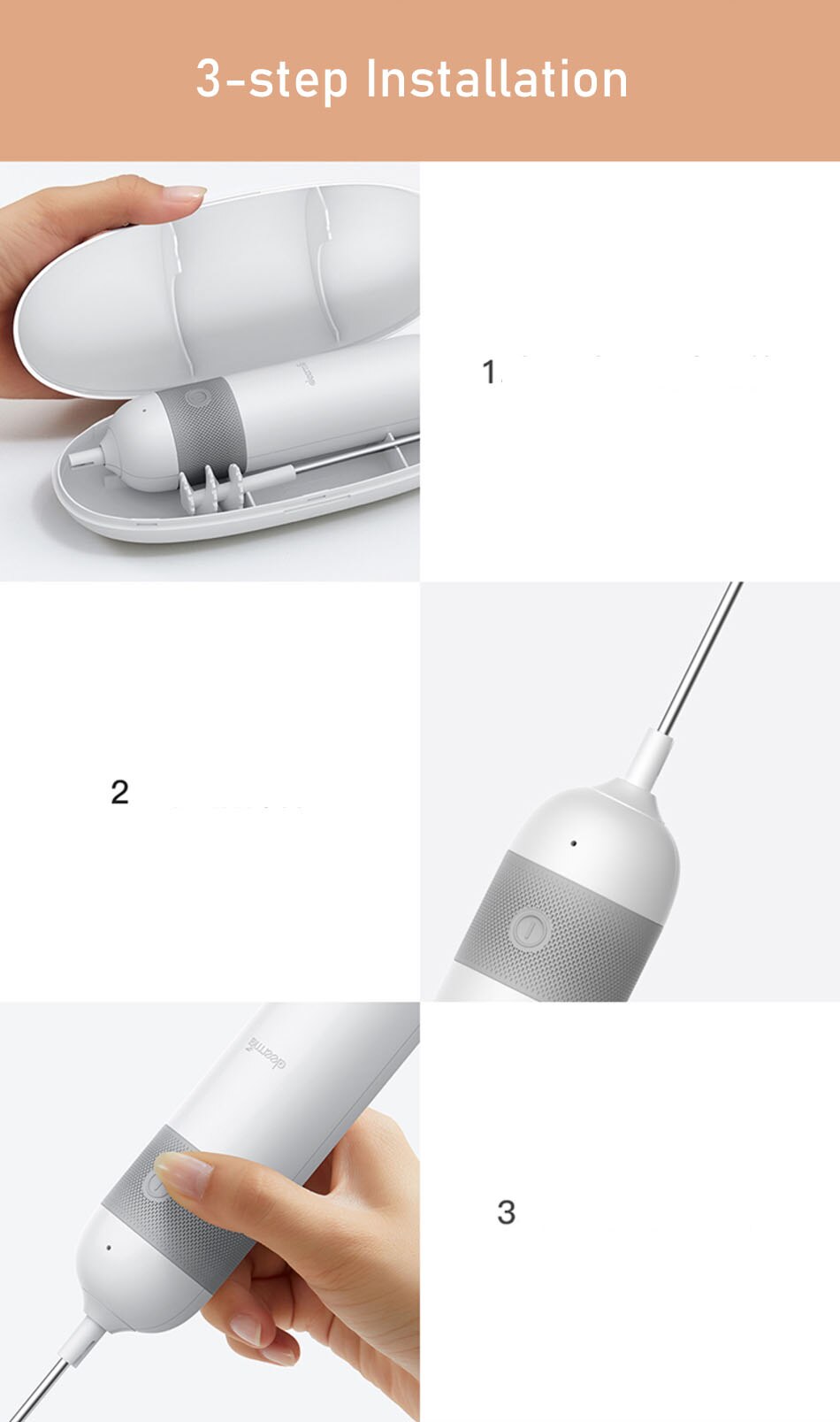 2021 Deerma Electric Milk Frother Handheld Foamer Egg Beater Coffee Mixer USB Rechargeable Stirrer 11000rpm Portable Blender
