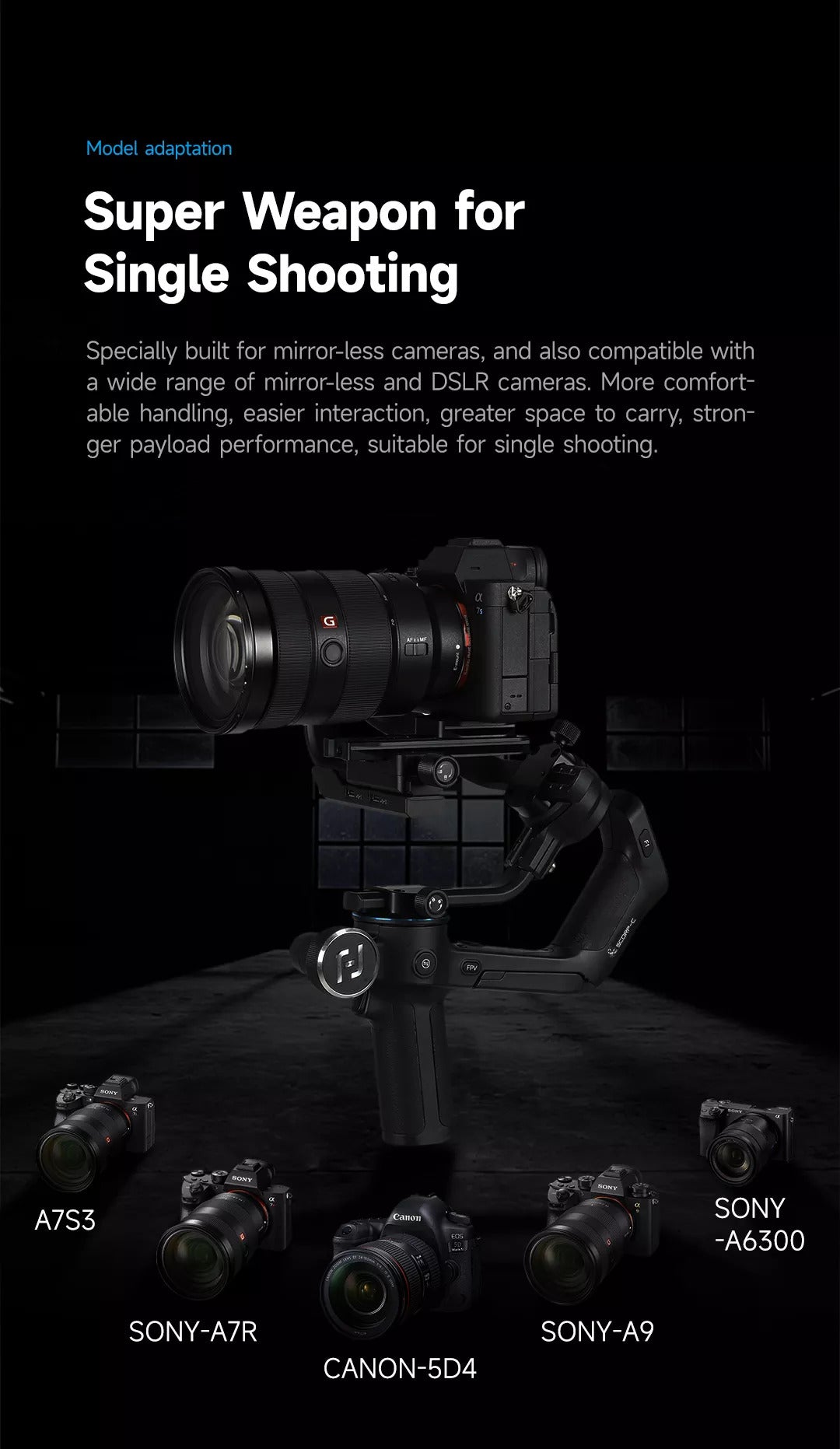 FeiyuTech SCORP-C best gimbal for sony canon nikon camera in india