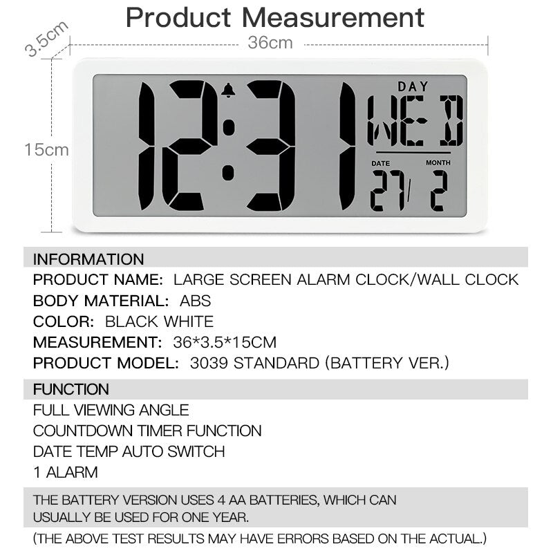 With Auto Backlight digital clock