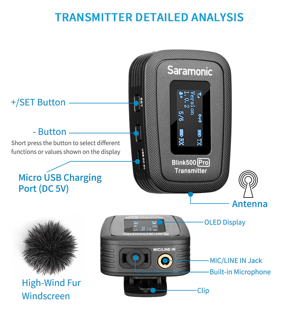 Blink500 Pro B2(TX+TX+RX)wireless microphone system in india online price