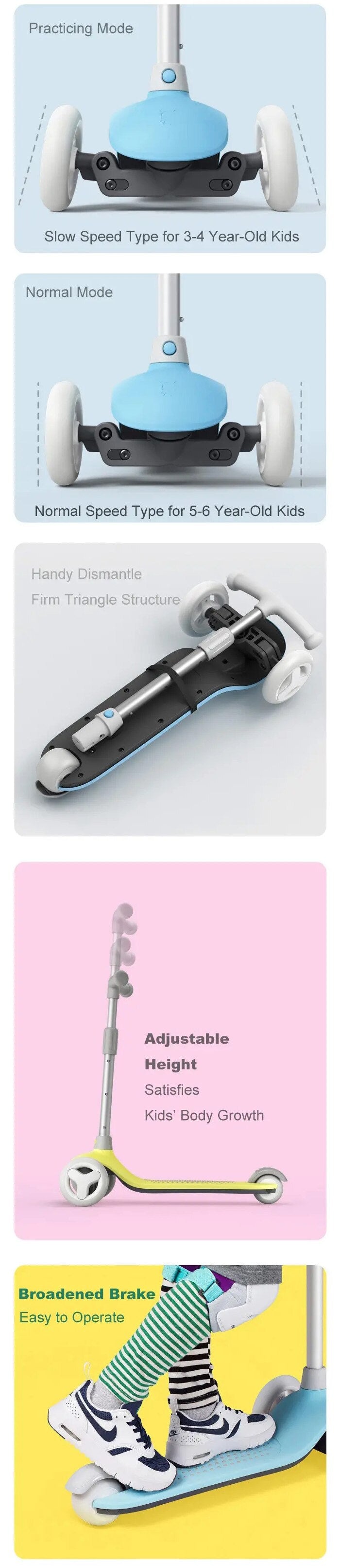 Xiaomi mitu scooter baby kick scooter glider new design