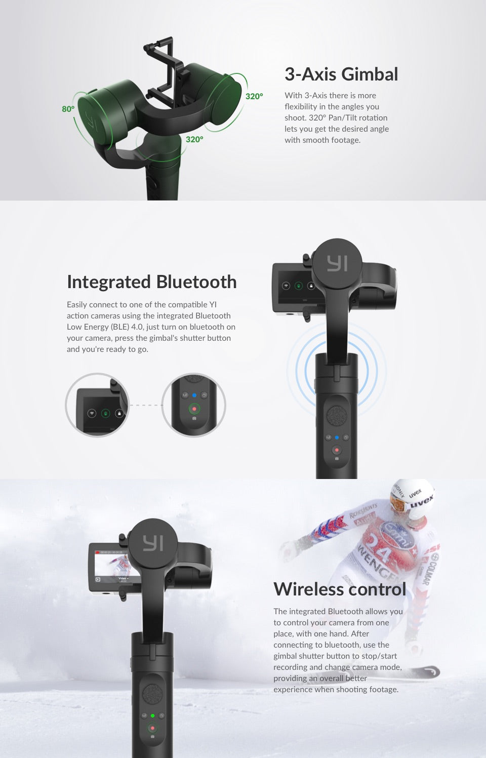 Yi Action Camera Gimbal Stabilizer India price 