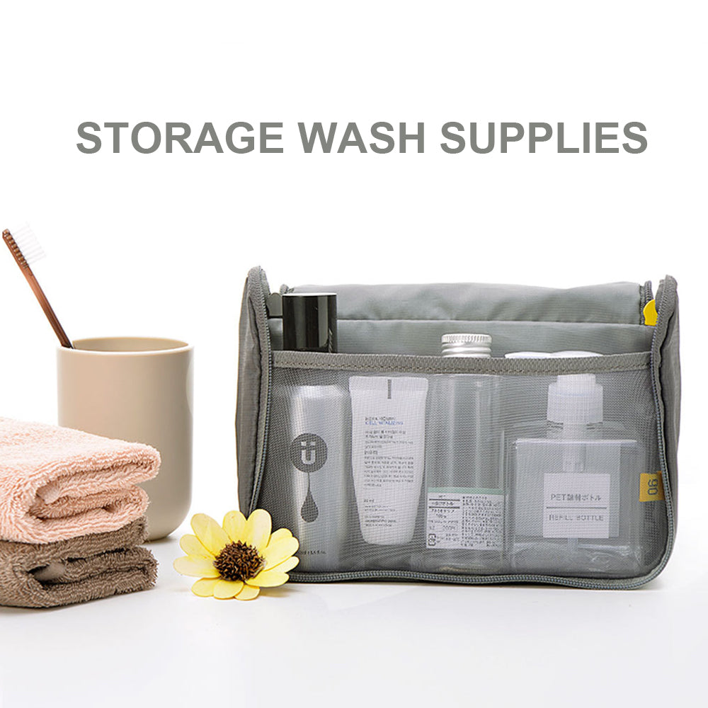 90FUN Original Waterproof Portable Wash Bag Woman Makeup Cosmetic Toiletry kit in luggage Travel Trip Vacation