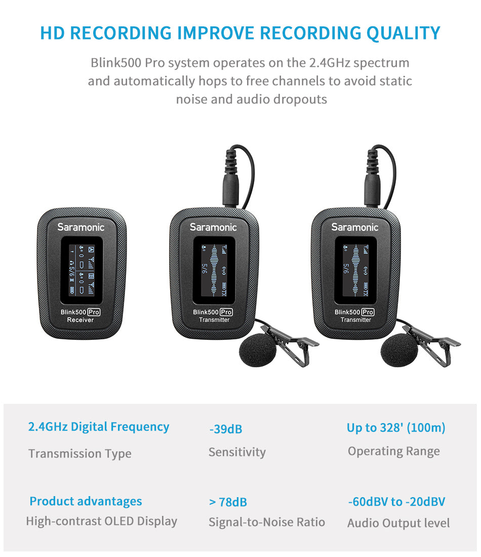 Blink500 Pro B2(TX+TX+RX)wireless microphone system in india online price