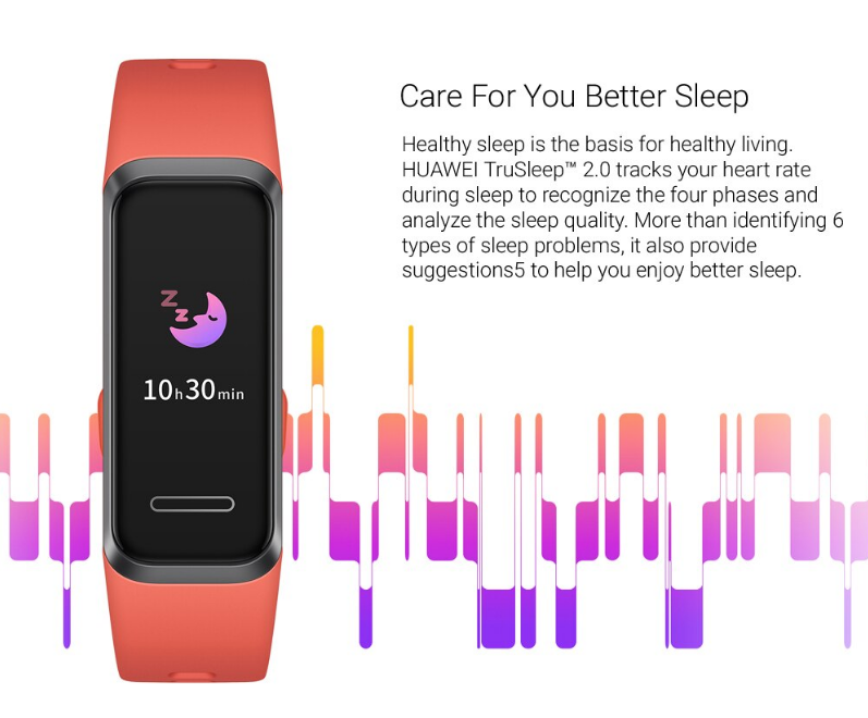  Huawei Band 4 Smart Watch Music Control Heart Rate Health  Monitor International Version (Black) : Electronics