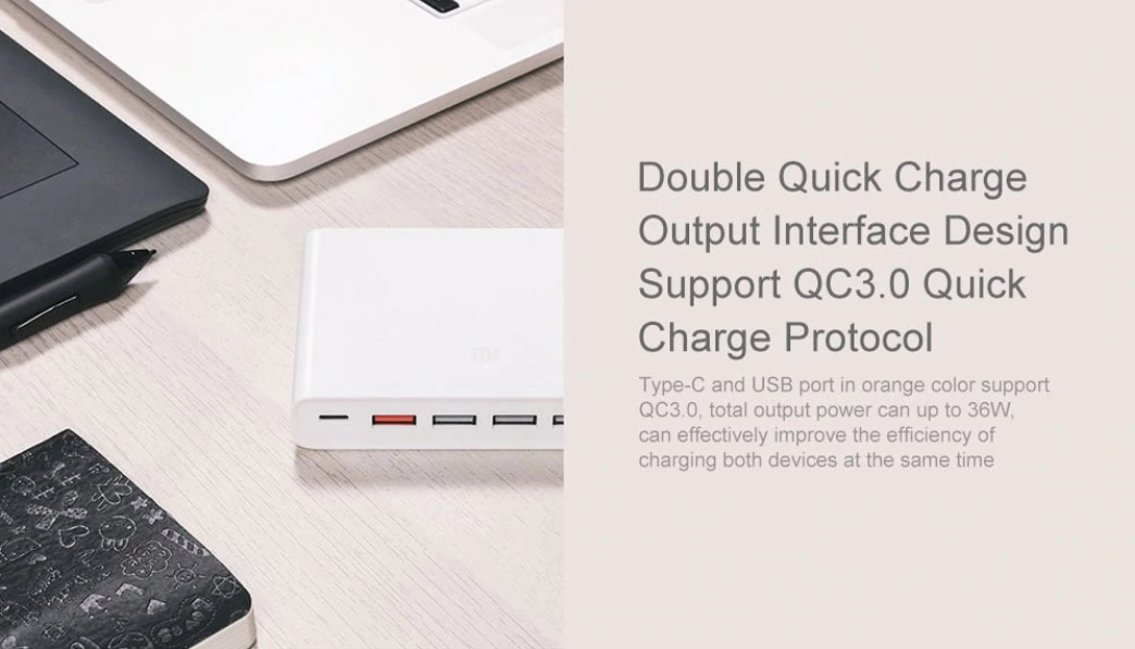 Dual quick charge interface design, QC3.0 fast charge