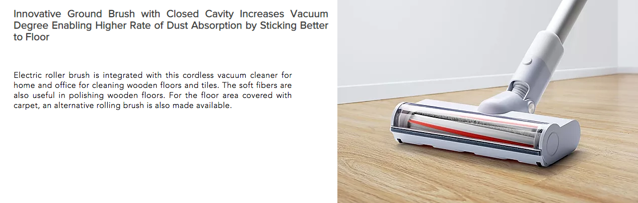 Innovative Ground Brush with Closed Cavity Increases Vacuum Degree Enabling Higher Rate of Dust Absorption by Sticking Better to Floor