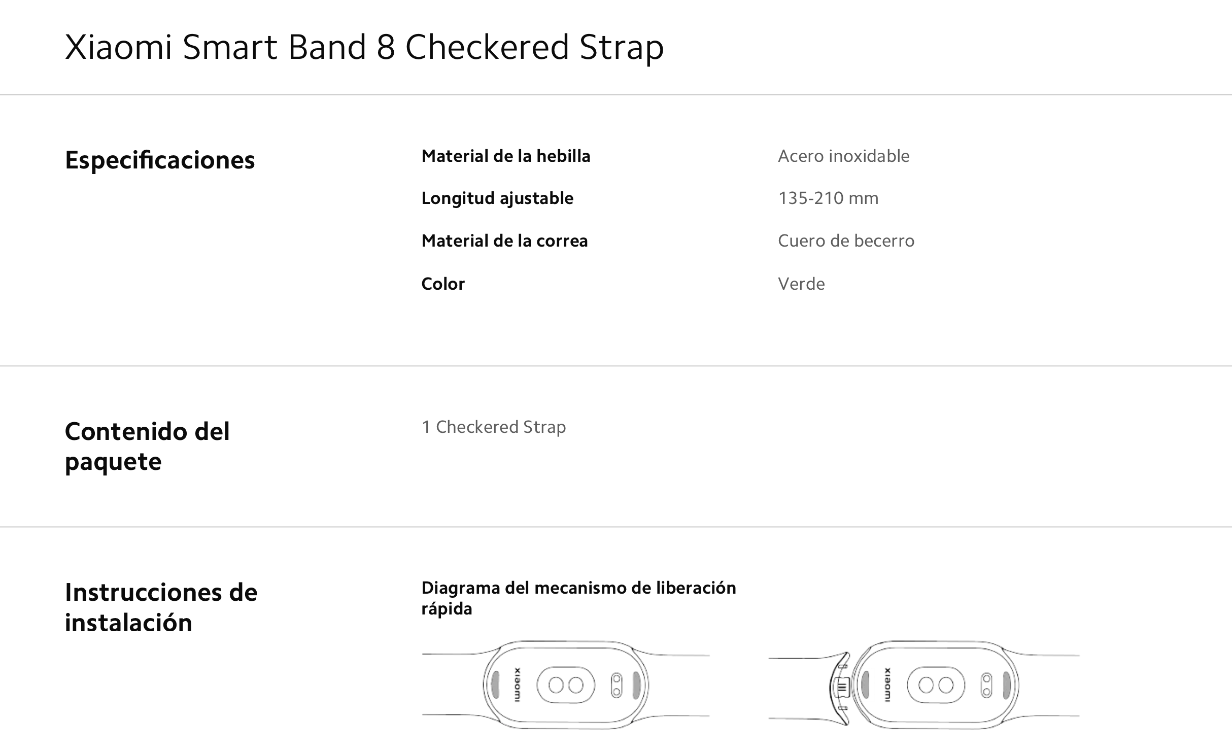 Xiaomi Smart Band 8 Checkered Strap