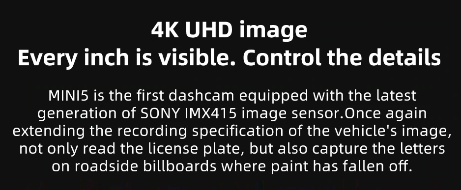 DDPAI Mini5 4K 2160P UHD Dash Cam Car DVR