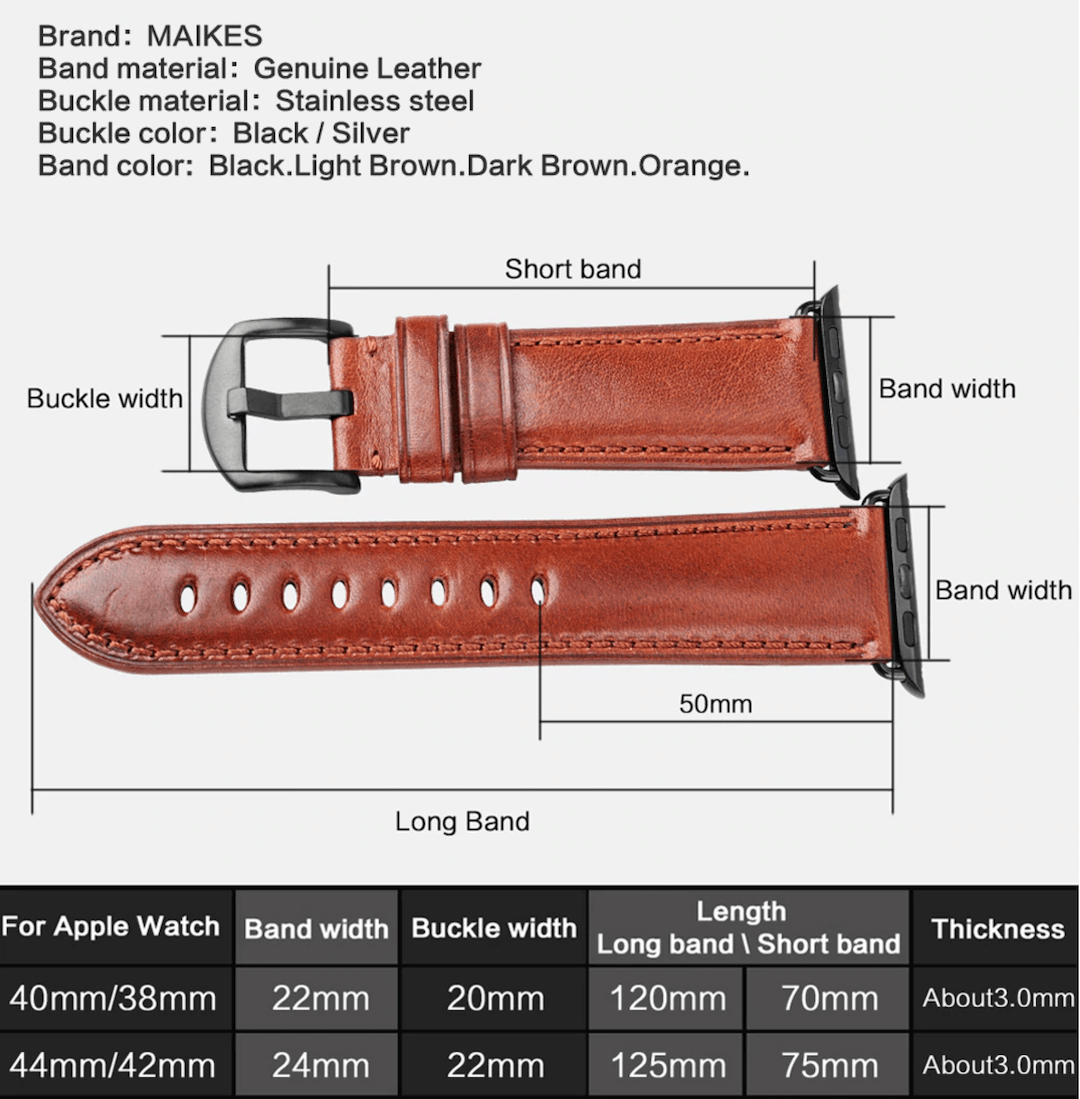 Genuine leather apple watch premium high quality straps in india