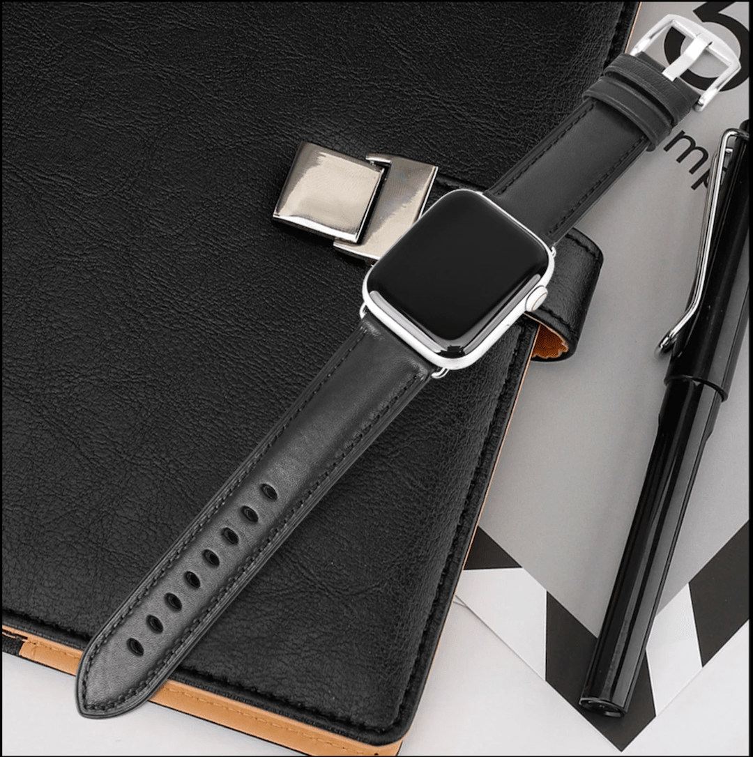 Genuine brown original leather apple watch premium high quality straps in india