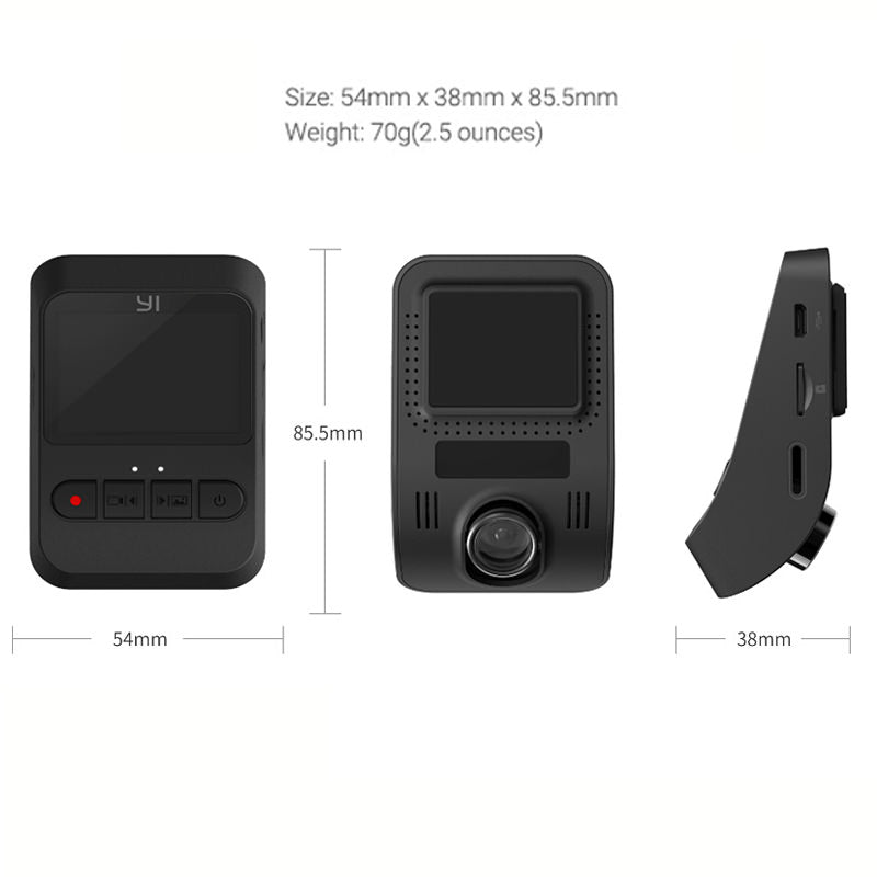 YI Mini Dash Camera Specs