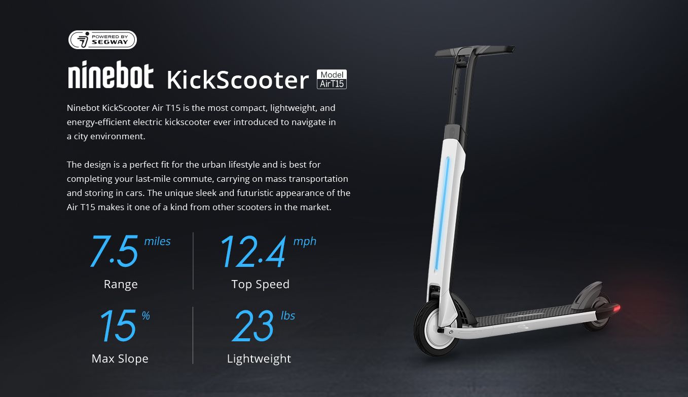 Segway Ninebot KickScooter Air T15 Electric Scooter