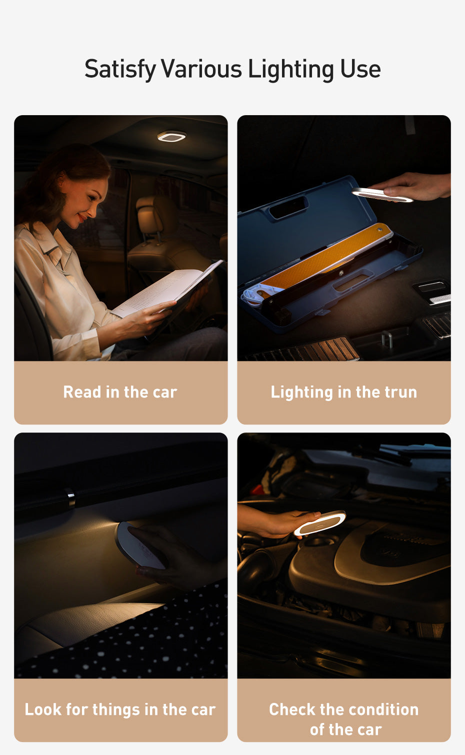 Baseus Magnetic Car Reading Light LED