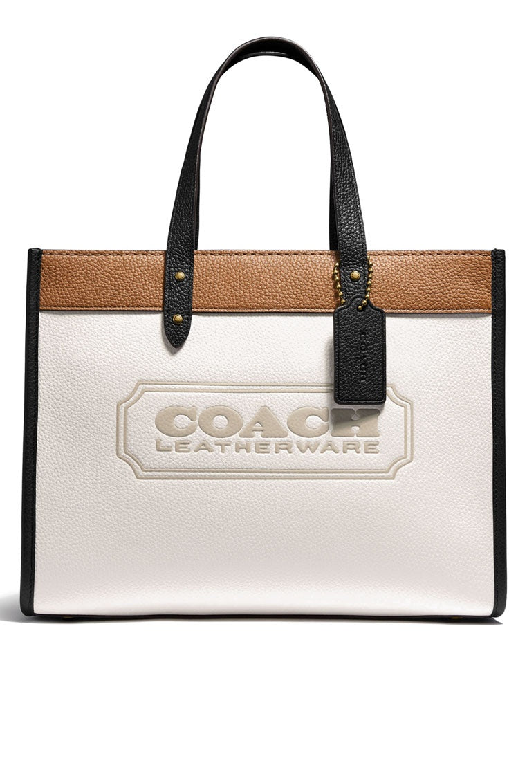 Coach Field Tote 30 Bag In Colorblock With Coach Badge