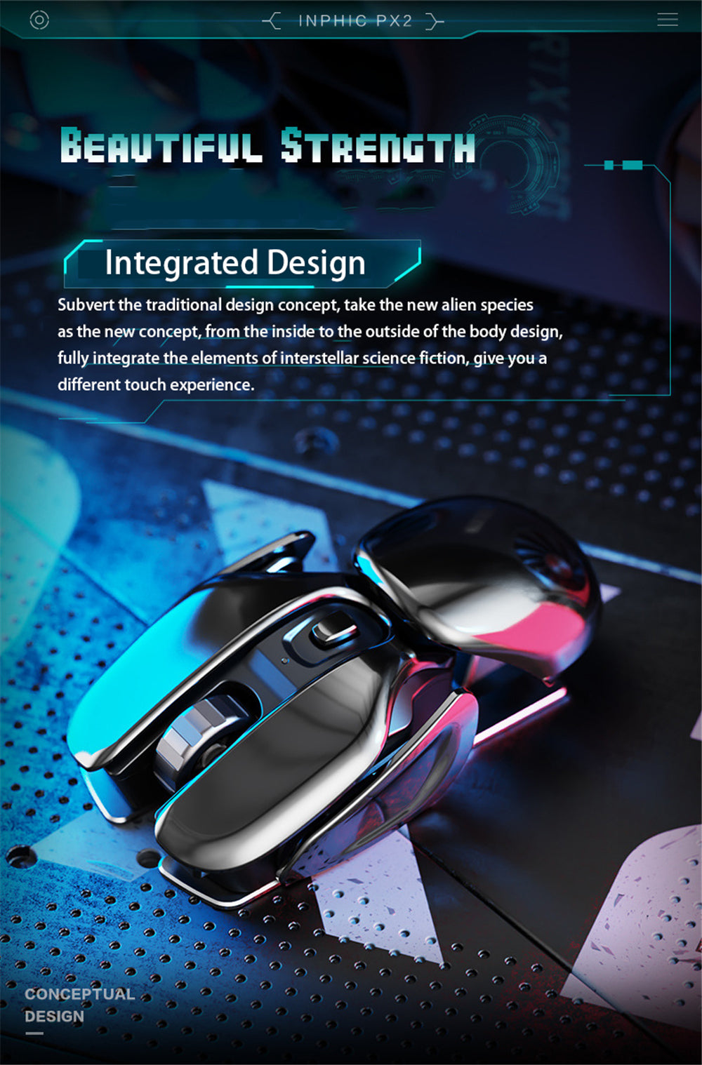 Inphic PX2 Wireless mouse in india