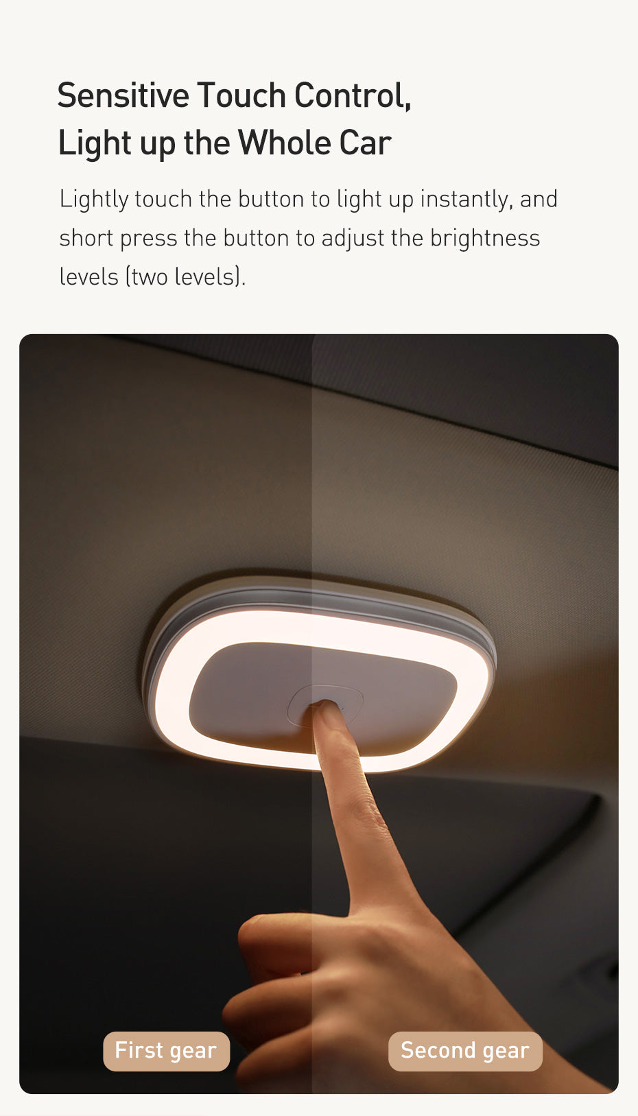 Baseus Magnetic Car Reading Light LED