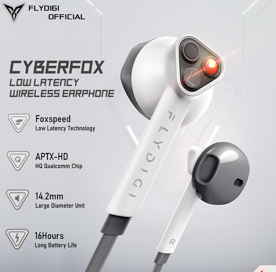 flydigi cyberfox low latency neckband earphones