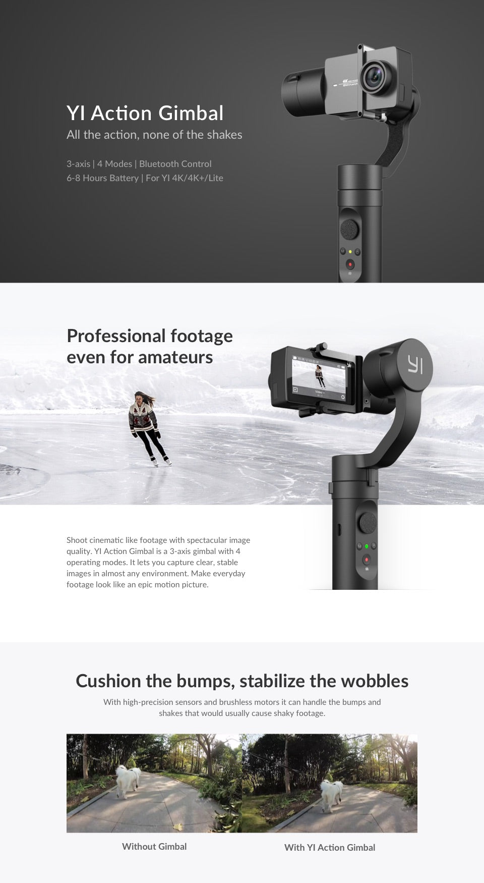 Yi Action Camera Gimbal Stabilizer India price 