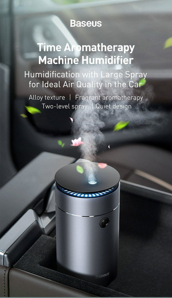 Baseus Car Air Freshener Humidifier Auto Purifier Aroma with LED Light For Diffuser  Perfume
