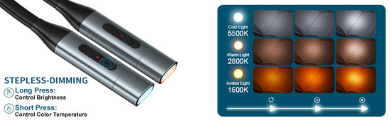 HUNYYN USB Neck Charging LED Light for Book Reading 5500 Lumen
