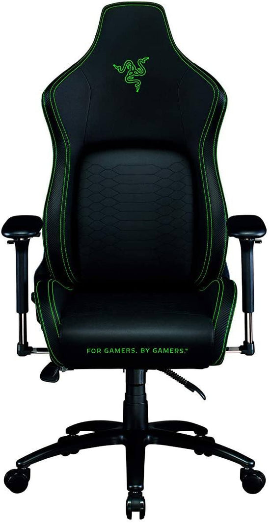 Razer Iskur X - Black / Green Gaming Chair with Built-in Lumbar 
