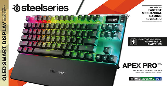 SteelSeries Apex Pro TKL Mechanical Gaming Keyboard With OLED Smart Display