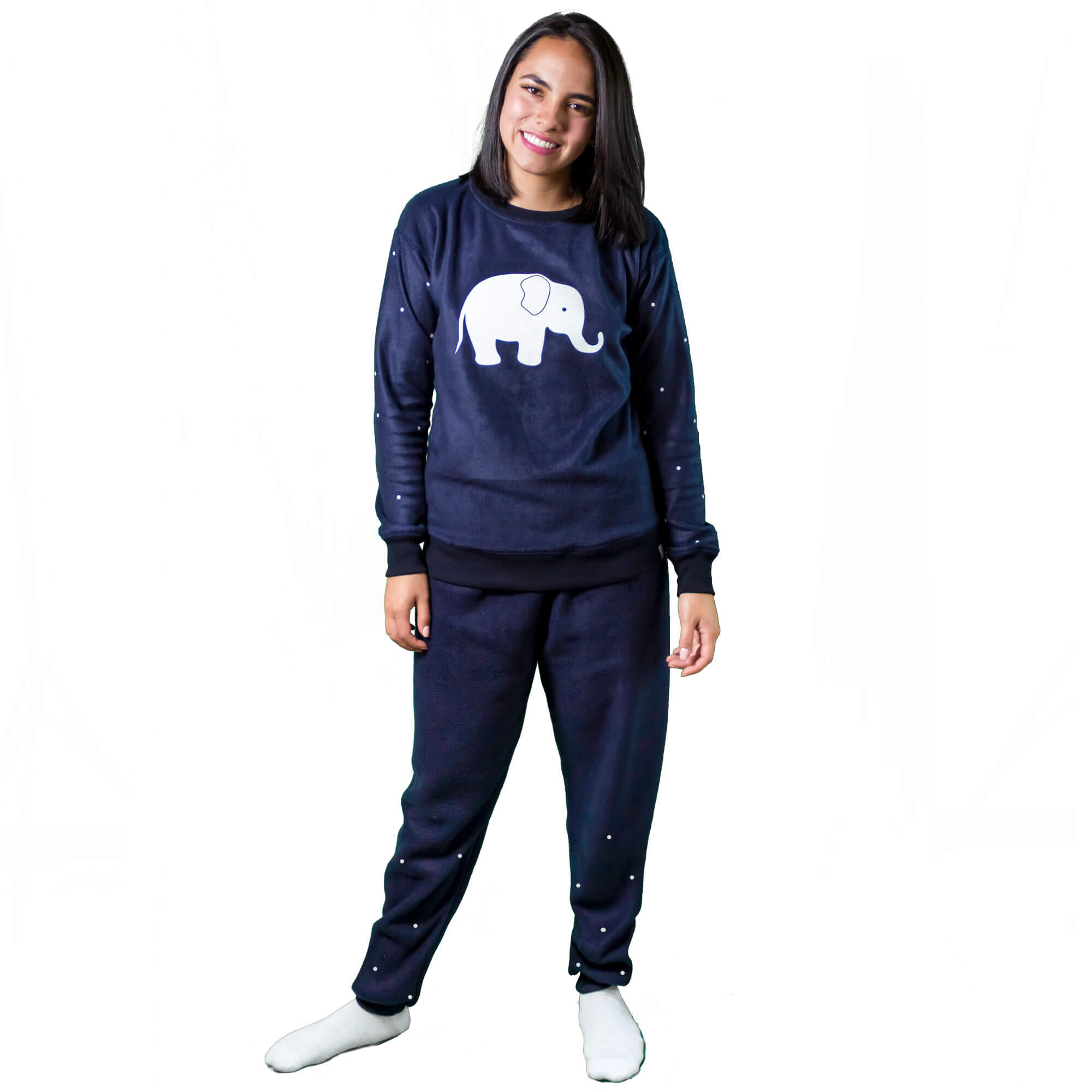 Fondo verde Endulzar aluminio Pijama Térmica para Mujer Azul | Elefante | En Fleece – Arctic Fox Colombia