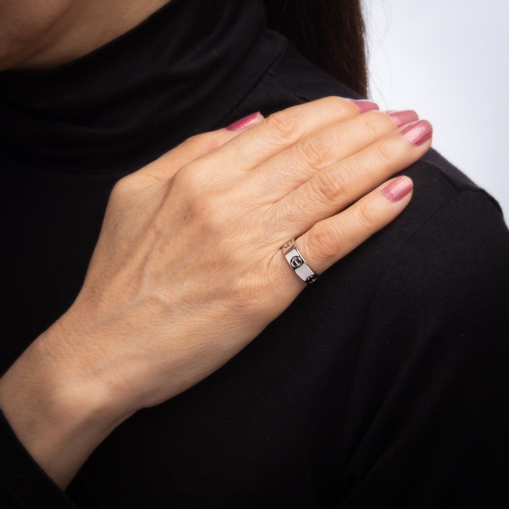 silver love ring cartier