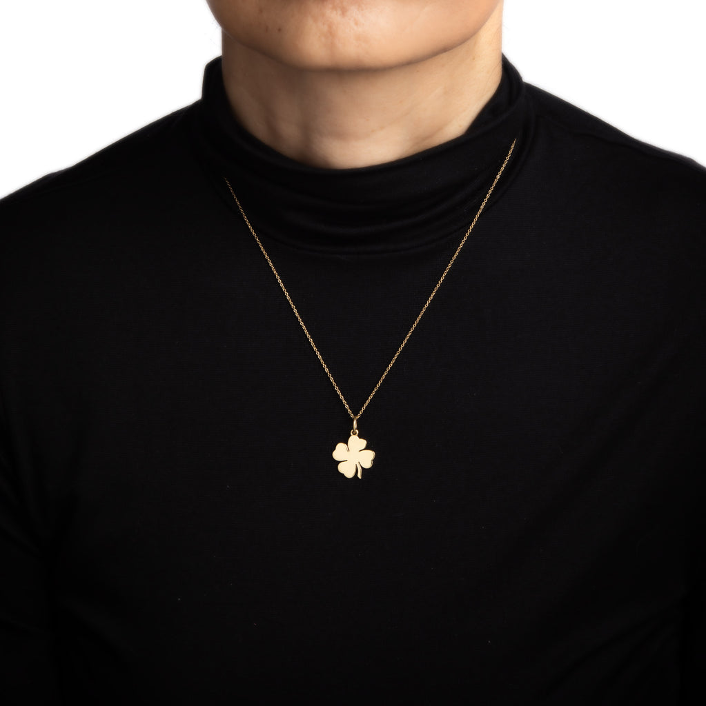 tiffany gold four leaf clover necklace